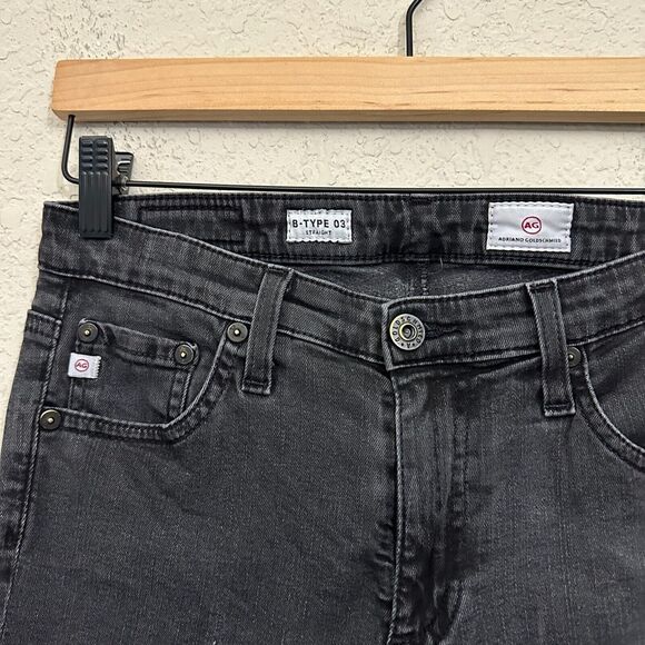 AG ADRIANO GOLDSCHMIED B-Type 03 Straight Jeans in Black - Picture 8 of 12